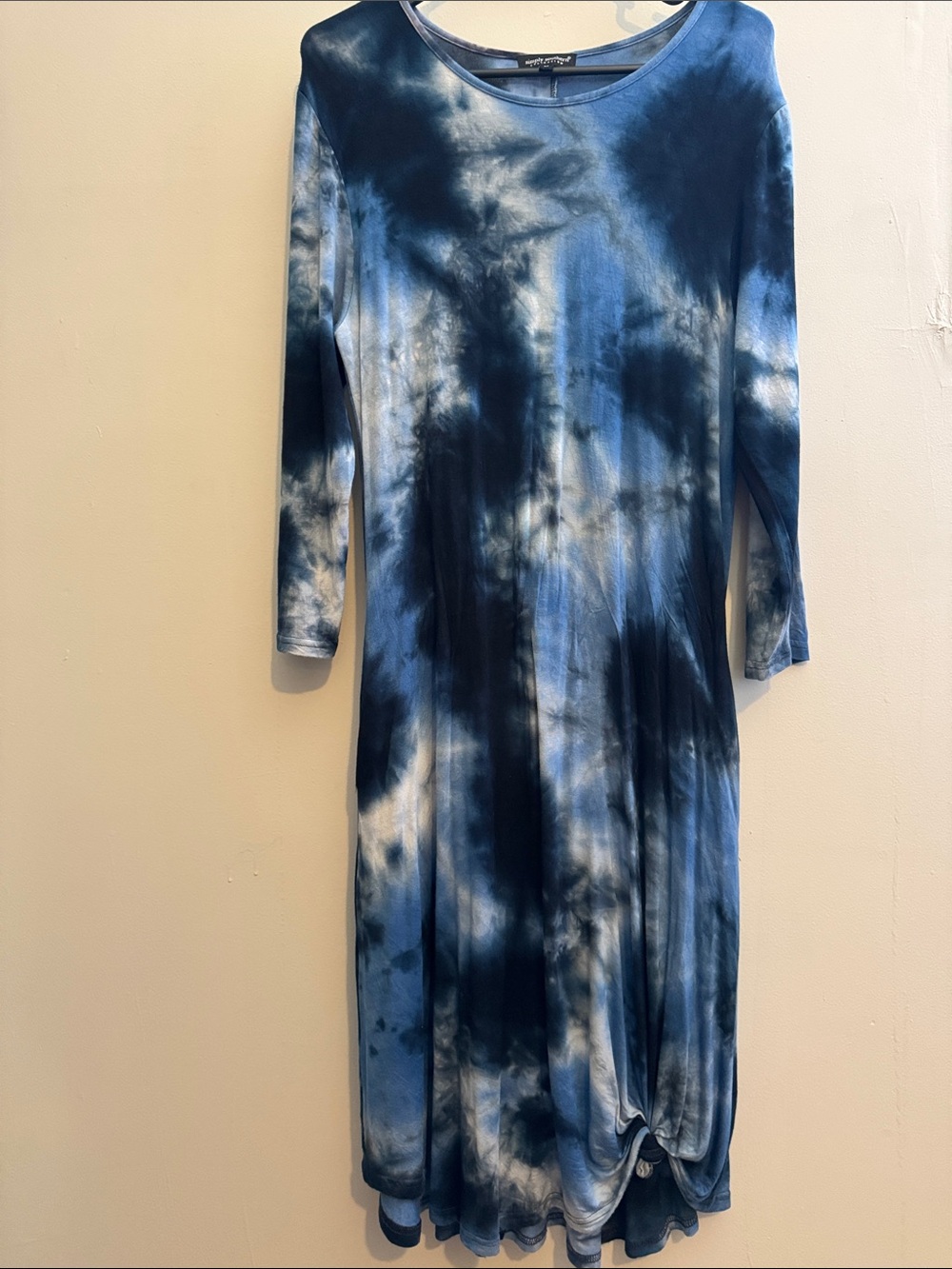 Simply Southern Blue Tie-Dye Long Sleeve Dress M